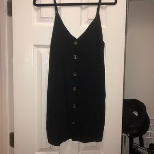 Size medium black button dress NWT